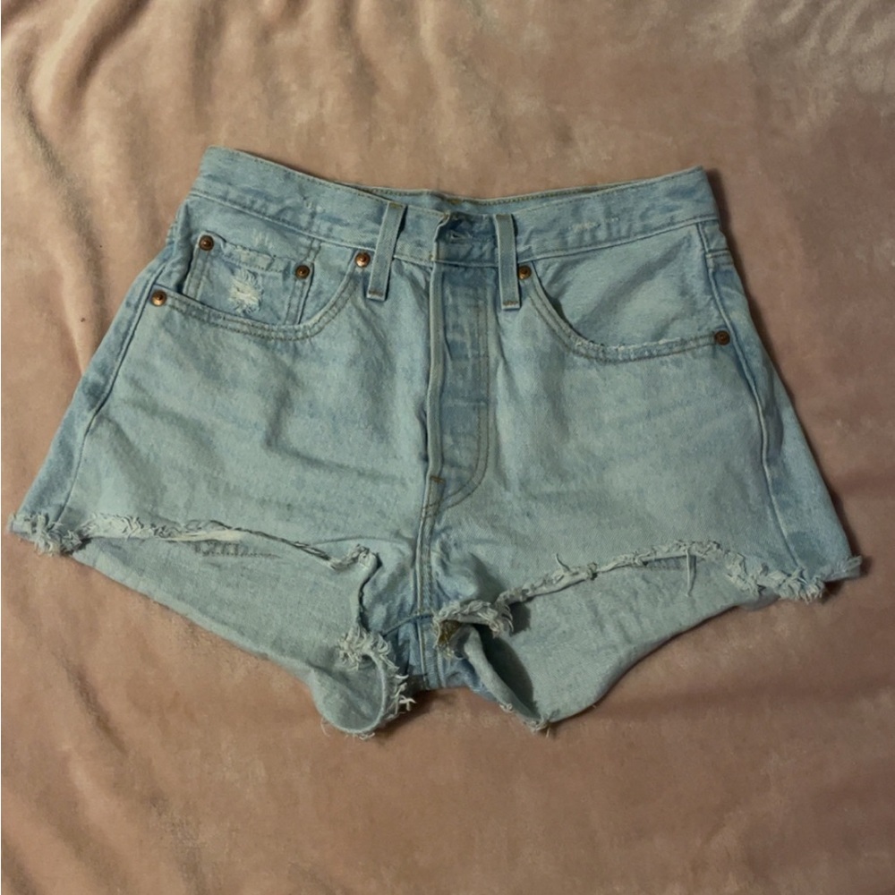 Levi's Sky Blue Denim Shorts